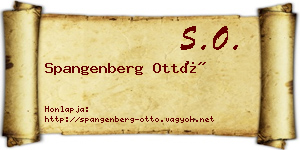 Spangenberg Ottó névjegykártya